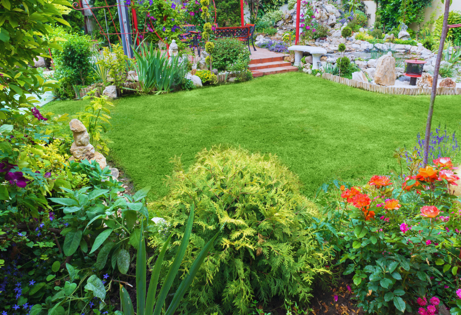 a large ornamental garden